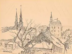 A. Y. Jackson, St. Jean Port Joli, Quebec, 1927, graphite on paper