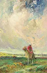 Augustus Frederick Lafosse Kenderdine, The Lost Trail, oil on wood board
