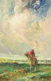 Augustus Frederick Lafosse Kenderdine, The Lost Trail, oil on wood board