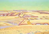 Illingworth Kerr, Highwood River Country, 1987, oil on canvas