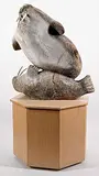 Peter Kuniliusee, Untitled - Two Walruses, bone sculpture