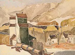 Gabor L. Nagy, Wayne, Alberta, 1986, oil on paper