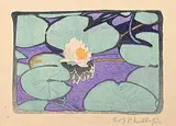 Walter J. Phillips, The Lily, 1925, colour wood block on paper