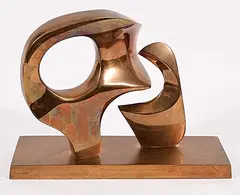 Untitled - Clasping Figures #2/7 by Roy Leadbeater, bronze sculpture, sold Nov 2024
