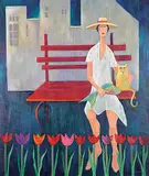 Audrey Mabee, Barefoot in the Park [After Dark], 2006, oil on canvas