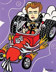 . ManWoman, Rebel with a Cause - James Dean [The Ecstasy of Bad Boys Series], 1994, acrylic on canvas