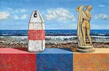 Steven Rhude, Untitled - Buoy and Aphrodite, oil on canvas