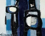 Herbert Johannes Joseph Siebner, Showing Off, 1960, oil on wood board