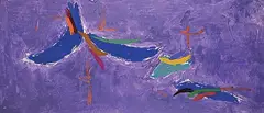 Kikuo Saito, Blue Wind, 1981, acrylic on canvas