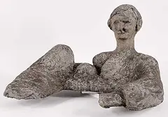 John Harold Thomas Snow, Untitled - Reclining Woman, ciment fondu sculpture