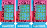 Lincoln Center Ticket #90, #91 and #93/200 by Andy Warhol, 1967, colour silkscreens on opaque acrylic sheets, sold Nov 2024