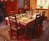 Larry Bracegirdle, Breakfast at the Old Inn #2, oil on canvas