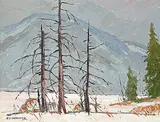 Robert Lee Chadwick, Snowy Day, Raven Lake, oil on canvas board