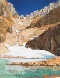 Horace Champagne, Melting Snow on Lake Oesa, 2008, pastel on paper