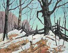 Robert Lee Chadwick, By the Beech Woods, Gormley, oil on canvas board