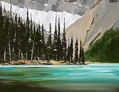Allan Dunfield, Forest's Edge [Below Edith Cavell], 2010, acrylic on canvas