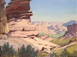 Roland Gissing, Steveville Park, 1963, oil on canvas board