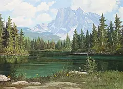 George A. Horvath, Emerald Lake, oil on canvas
