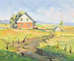 Untitled - Sunny Day by Francesco Iacurto, 1977, oil on canvas, sold Nov 2024