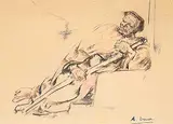 Arthur Lismer, Untitled - Man Resting