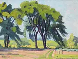 Bernice Fenwick Martin, Untitled - Seeking Shade, oil on paper board
