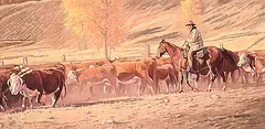 Arnold Mosley, Working Cattle, 1991, oil on canvas