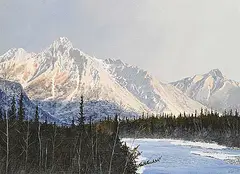 Ted Raftery, Approaching Snowstorm [From Ribbon Creek Bridge], 1981, oil on canvas