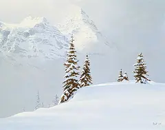 Ted Raftery, A Break in the Storm - Mt. Assiniboine, 1989, oil on canvas