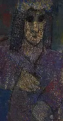 John Harold Thomas Snow, Untitled - Portrait of a Woman, monoprint on paper