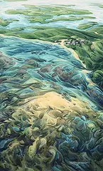 Rene Thibault, Barrier Reef [Belize] #4, watercolour on paper