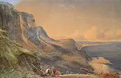 Charles Jones Way, Untitled - Into the Valley, 1860, watercolour on paper