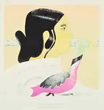 Joyce Wieland, Soroseelutu, Artist of Cape Dorset #21/50, 1979, colour lithograph on paper