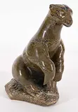 Seemeonie Apik, Untitled - Upright Bear, 1978, brown stone carving