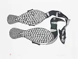 Kenojuak Ashevak, Loons Feeding #20/50, 1991, lithograph on paper