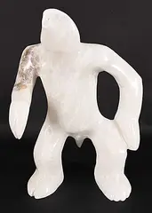 Joe Ashoona, Transformation, 2008, white stone carving