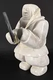 Gary Ayaligak, Untitled - Drum Dancer, 2006, stone and bone carving
