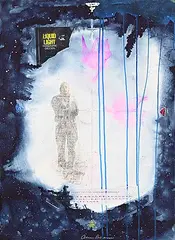 Ann Beam, Liquid Light / Order of the Sanskrit Alphabet, mixed media on paper