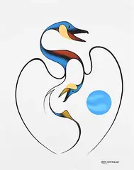 Isaac Bignell, Untitled - Two Birds, 1987, acrylic on canvas board