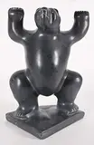 Tony Blackduck, Dancing Bear, 2006, grey stone carving