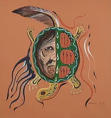 Edward Cobiness, My Blood Brother, 1978, watercolour on paper