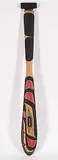Trevor Hunt, Traditional Raven, 2001, painted wood paddle