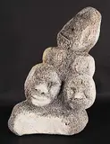 Onalik Iserqut, Whalebone Faces, 1974, bone carving