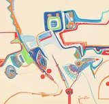 Alex Janvier, Untitled - Colourful Birds