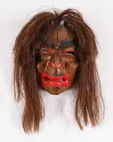 Charles Joseph, Chief Gost [sic] Mask, painted wood and horse hair mask