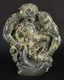 Phillip Kamikpakittuq, Hunter's Dreams, green stone carving