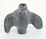 Alvin Yvon Kannak, Owl, 1974, grey stone carving