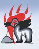 Strong Thunderbird Man, Grandfather - Rock, 2004, acrylic on canvas