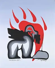 Strong Thunderbird Man, Grandmother - Rock, 2004, acrylic on canvas