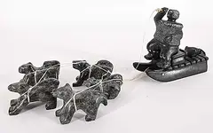 Norman Mark, Untitled - Mush, black stone and bone sculpture