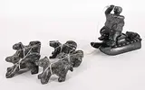 Norman Mark, Untitled - Mush, black stone and bone sculpture